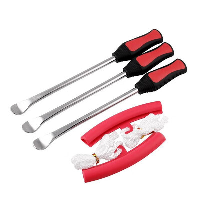 

3pcs Leverage Tire Spoon Lever Tool Kit Tire Change Kit with 2 Rim Protectors Tool Kit for Motorcycle Bike Mounting Dismounting