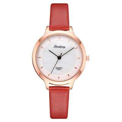 Womens wild temperament watch casual PU belt student watch