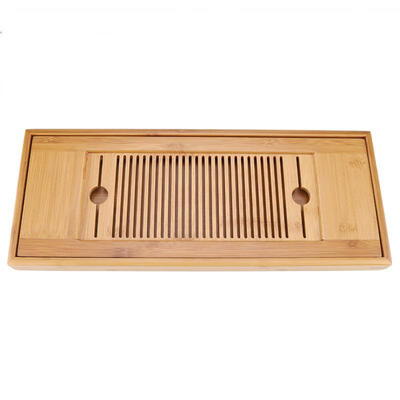 

Greensen 1Pc Bamboo Mini Tea Serving Tray Chinese Gongfu Tea Plate for Home Office Table 3815cm