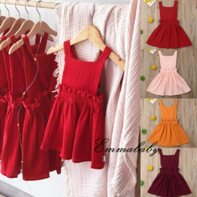 

Toddler Girls Summer Princess Dress Kids Baby Party Wedding Sleeveless Dresses