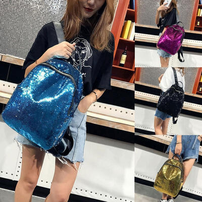 

Women´s Sequins Travel Large Capacity Ladies Shoulder Zipper Backpack Bags