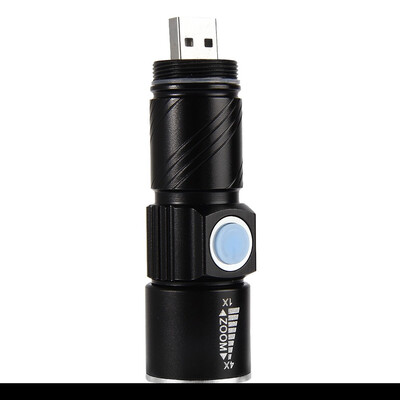 

3 Mode USB Flashlight Rechargeable Lithium Battery LED Torch