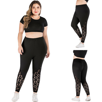 

Gobestart Women Casual Plus Size Lace Skinny Pants Yoga Sport Pants Leggings Trousers