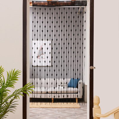

Gobestart 50x200cm Love Heart String Curtain Window Door Divider Sheer Curtain Valance