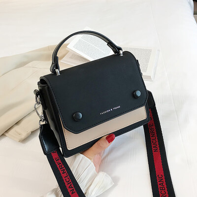 

Ins early autumn leisure bag fashion small fresh frosted contrast small square bag new 2019 womens bag messenger bag