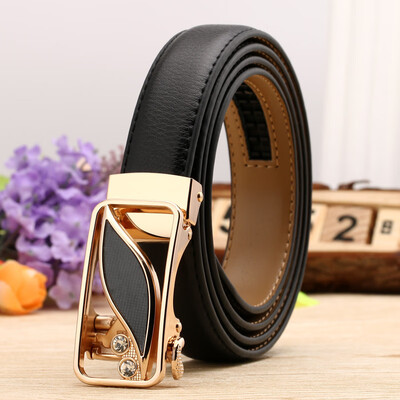 

Hot ladies leather belt casual cowhide designer belts women high quality fashion floral waist black white casual red hook belt