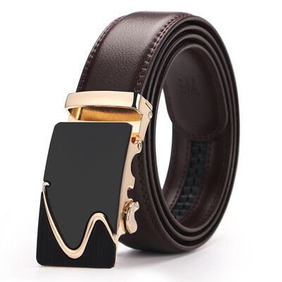 

Fashion Famous Luxury Belts Male 2019 Top sale Automatic Buckle Belts For Men Brown brand Leather Man Belt