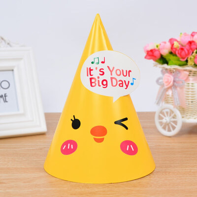 

FUNNYBUNNY Childrens Birthday Hat Adult Korean Paper Cartoon Party Birthday Cake Hat Children Birthday Party Decorations