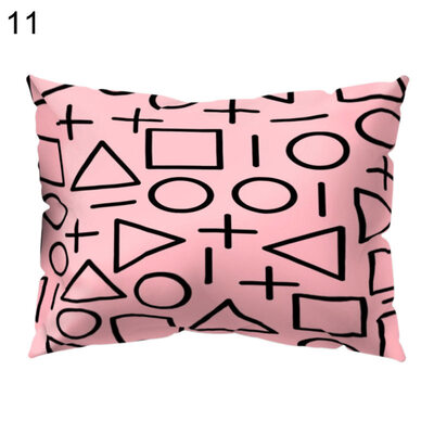 

Color Block Geometric Pattern Pillow Cover Cushion Case Home Sofa Hotel Decor