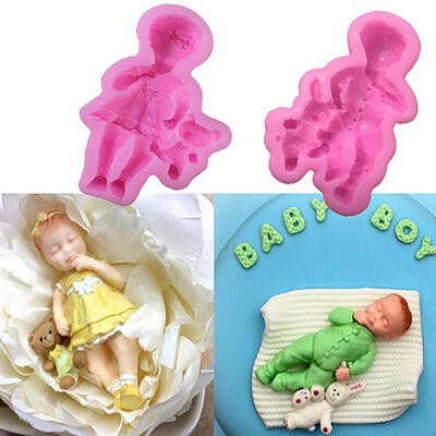 

Cake Mold Food Grade Silicone Girlboy Fondant DIY Odorless Baking Tools Kids 1pc Baby Boy