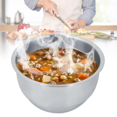 

Greensen 304 Stainless Steel Bowl Soup Egg Food Steaming Bowl with Cover for Home Kitchen