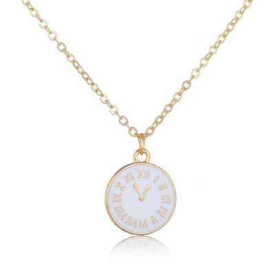 

New Women Trendy Pendants And Necklace Clock Design Pendant Necklace Simple Style Handmade Wedding Jewelry Necklace&Pendants
