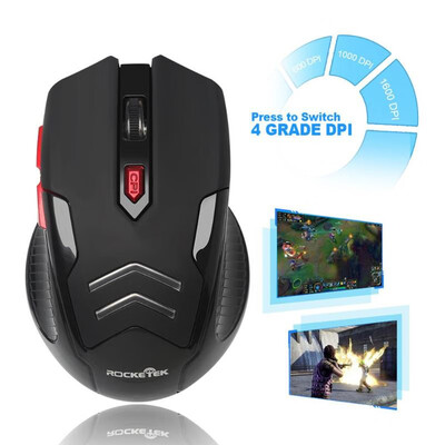 

Rocketek W04 24GHz Wireless Gaming Mouse Ergonomic Design for Desktop PC