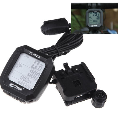 

BoGeer YT-823 Imported Sensors LCD Backlit Bicycle Speedometer Odometer Computer Rainproof