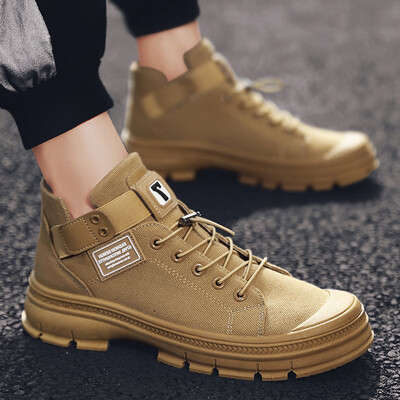 

Mens shoes tide shoes net red shoes Korean version of the trend high to help mens casual wild Zhongbang Martin shoes
