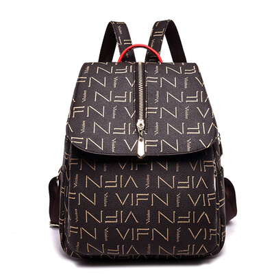 

Double shoulder bag trendy Korean version fashion parade women leisure pu soft leather small backpack travel schoolbag