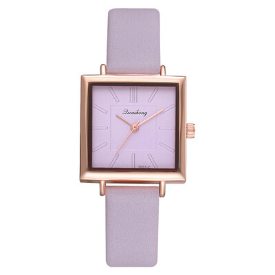 

Top Brand Square Women Bracelet Watch Contracted Leather Crystal WristWatches Women Dress Ladies Quartz Clock Dropshiping &Ff