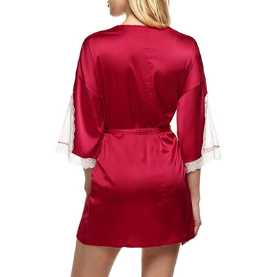 

Toponeto Fashion Sexy Sleepwear Lingerie Lace Temptation Belt Underwear Dress Coat