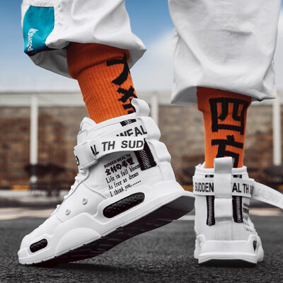 

High-top shoes mens sports mens casual shoes mens tide hip-hop ins street skateboard shoes mens shoes