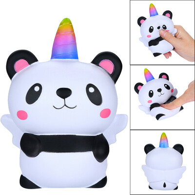 

Siaonvr Squishies Kawaii Cartoon Panda Angel Slow Rising Cream Scented Stress Relief Toy