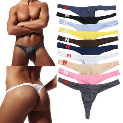 

New Men&39s Underwear T-Back G-String Briefs Sexy Breathable Tangas Thong Lingerie Sleepwear