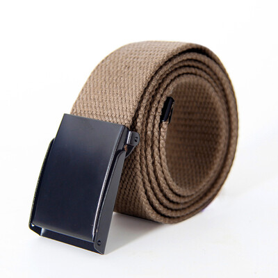 

New Unisex canvas belt trend fashion Automatic buckle Men belt solid color casual Men&Women belt
