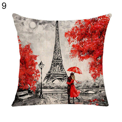

Striped Seashell Tower Flower Pillow Case Cushion Cover Sofa Bed Car Cafe Decor