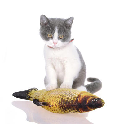 

Pet Cat Kitten Chewing Cat Toys Stuffed Fish Mint Pet Interactive Cat Gift