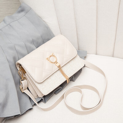 

French minority women 2019 advanced foreign gas small square bag with one shoulder oblique satchel ins girl bag