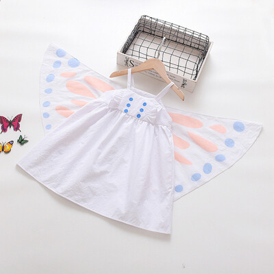 

Summer Toddler Baby Girls Sleeveless Butterfly Print Dress Cosplay Clothes