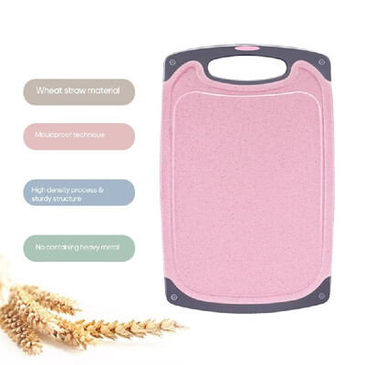 

Kitchen Cutting Board Natural Wheat Straw Non-slip Vegetables Fruit Chopping Board Dishwasher Safe