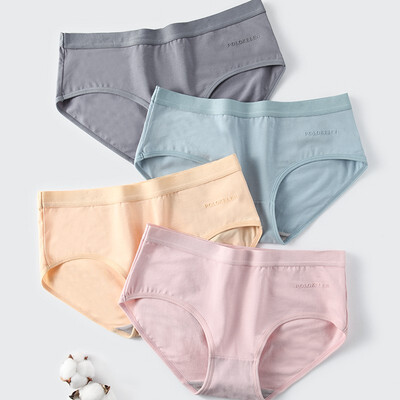 

New comfortable cotton pure color ladies underwear