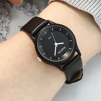 

Korean watch female student Korean fashion trend simple female watch belt black middle school student couple watch