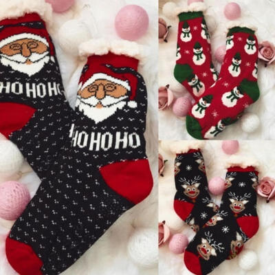 

Women Winter Warm Cotton Socks Reindeer Christmas Gift Snowman Santa Claus