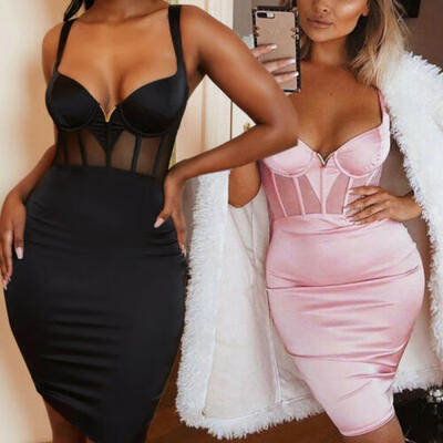 

Womens Strappy Summer Holiday Party Bodycon Beach Short Mini Dress Clubwear