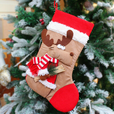 

〖Follure〗Christmas Xmas Tree Hanging Party Tree Decor Elk Candy Stocking Gift Candy Bags