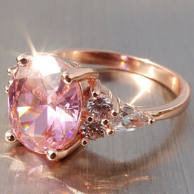 

Women Ring Finger Rhinestone Bling Crystal Princess Engagement Rings Jewelry