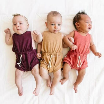 

US Toddler Baby Girl Boy Romper Bodysuit Sleeveless Outfits Summer Clothes 0-18M