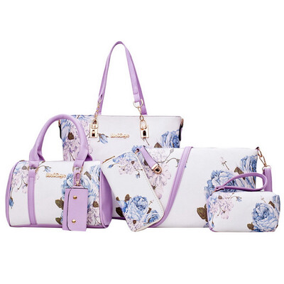 

Puimentiua Set Tote Bag Leather Women Shoulder Composite Bag Luxury Shopper Handbags Sac