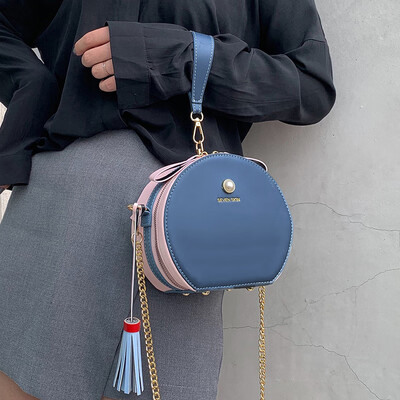 

Ins super fire package female 2019 new cute cute fashion wild chain small round bag female student shoulder Messenger bag