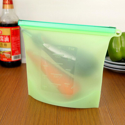 

Reusable Silicone Food Preservation Bag Airtight Seal Set Zip Leakproof Storage Container Versatile Kitchen Cooking Utensil
