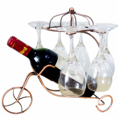 

Iron Metal Red Wine Rack Hanging Cup Holder Home Decoration Two Colors