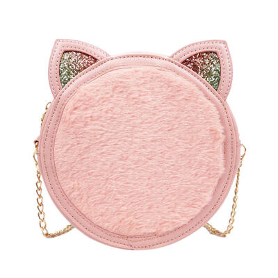 

Women Leather Chain Messenger Shoulder Bags Shiny Cat Ear Crossbody Bag