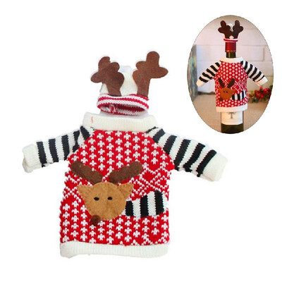 

New Christmas Wine Bottle Cover Christmas Wine Bottle Decoration