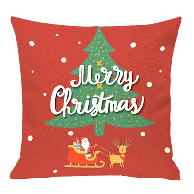 

〖Follure〗New Christmas Cotton Linen Pillow Case Sofa Cushion Cover Home Decor