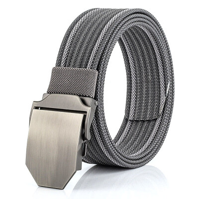 

Casual fashion Unisex Smooth Buckle belt quality stripe Nylon weaving Men belt wild cowboy casual pants belt