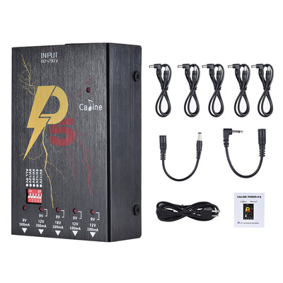 

Caline P5 Guitar Effect Power Supply Station 5 Isolated DC 9V 12V 18V Outputs with Short Circuit Protection