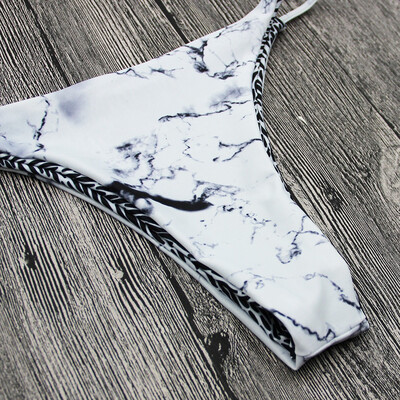 

Roseonmyhand Bikinis Set Sexy Swimwear Women Marble Print Push Up Swimsuit Push Up Bikini