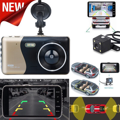 

Tailored 4 LCD IPS Dual Lens Car Dash Cam FHD 1080P Dashboard Camera 170° Driving DVR