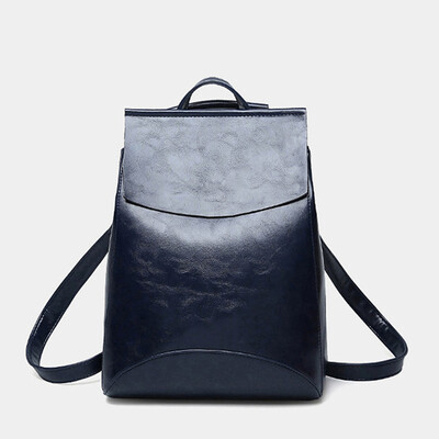 

Tailored Fashion Women Simple Leather Backpacks Large Capacity Bags Package Shoulder Bags